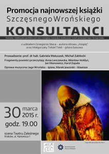 KONSULTANCI - plakat promocja 30 marca Kraków